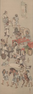 “Eight Drunken Sages,” by Watanabe Nagaku (1767-1813)