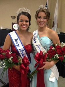 New Dairy Princess Hannah Van Dyke (left) with First Alternate Baylee Cocagne 