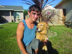 Jonathan Smith and his dog Chizum. Catherine Doe/Valley Voice