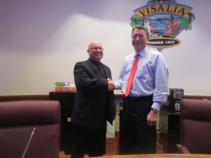 Newly elected Mayor Steve Nelsen and Vice-Mayor Warren Gubler