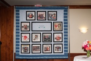 The Victims’ Memorial Quilt, comprised of individual quilt squares created by family members.