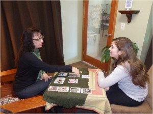 Crystal Ravenwolf sits down with Mercedes Oldenbourg for a reading.