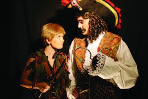 Old nemeses Peter Pan and Captain Hook return to Tulare County in July. Peter is being played by Golden West High School senior Carly Caviglia with Hook played by Redwood High School senior Jack O’Leary.  Photo courtesy Tulare County Office of Education