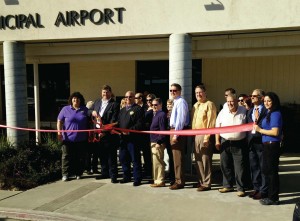 SeaPort Airlines officials and City of Visalia Councilmembers officiated the grand opening of SeaPort service to Visalia on February 9, 2015. File Photo/Valley Voice