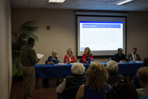 Alberto Aguilar speaking before the Tulare Local Health Care District Board of Directors. Photo/Tony Maldonado