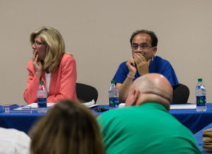 Sherrie Bell and Parmod Kumar at September's TLHCD Board Meeting. Tony Maldonado/Valley Voice